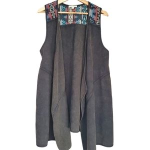Hem & Thred Boho Style Tribal Print Vest M/L